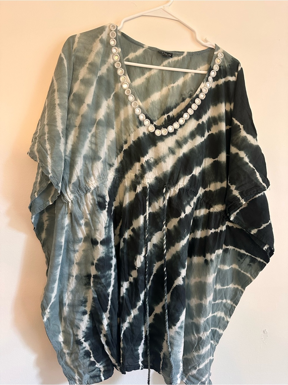 VENUS Tie Dye Embellished Swimsuit Cover Up Kaftan One Size